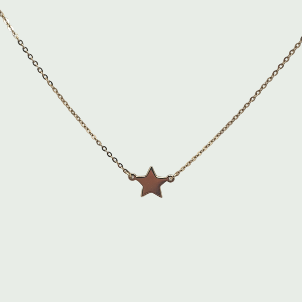Collar de Oro 14k con Dije de Estrella Minimalista